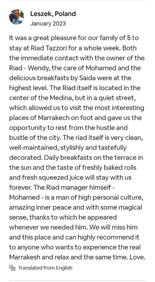 Riad Tazzori Marrakesh Esterno foto